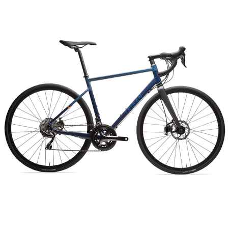 Bicicleta de carretera Triban RC 520 Disco 105 - Azul oscuro - Decathlon