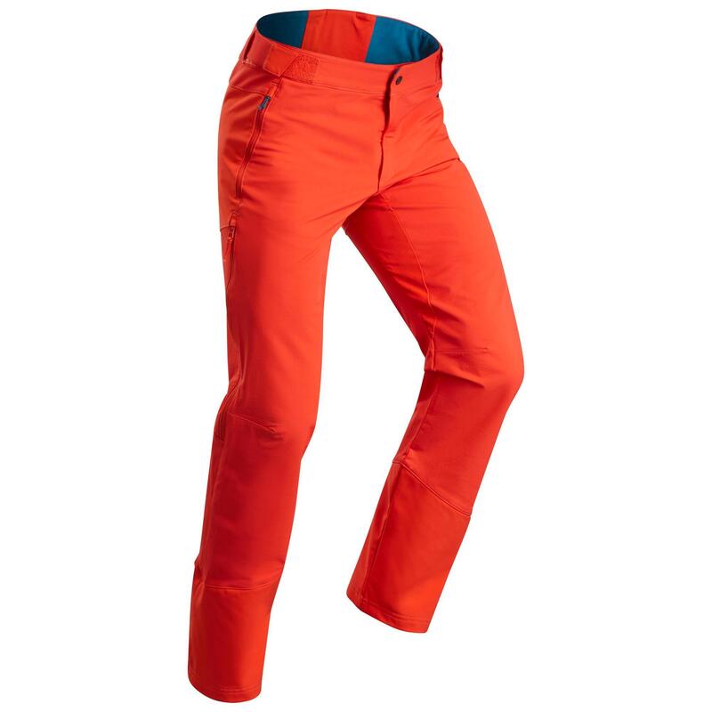 Pánské turistické hřejivé kalhoty s návleky SH520 X-WARM červené