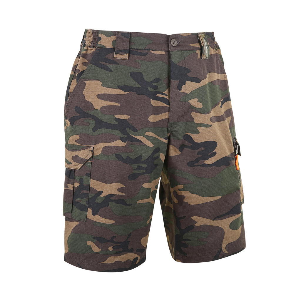 Jagdshorts/Bermuda Shorts 500 Cargo Camouflage Halftone braun
