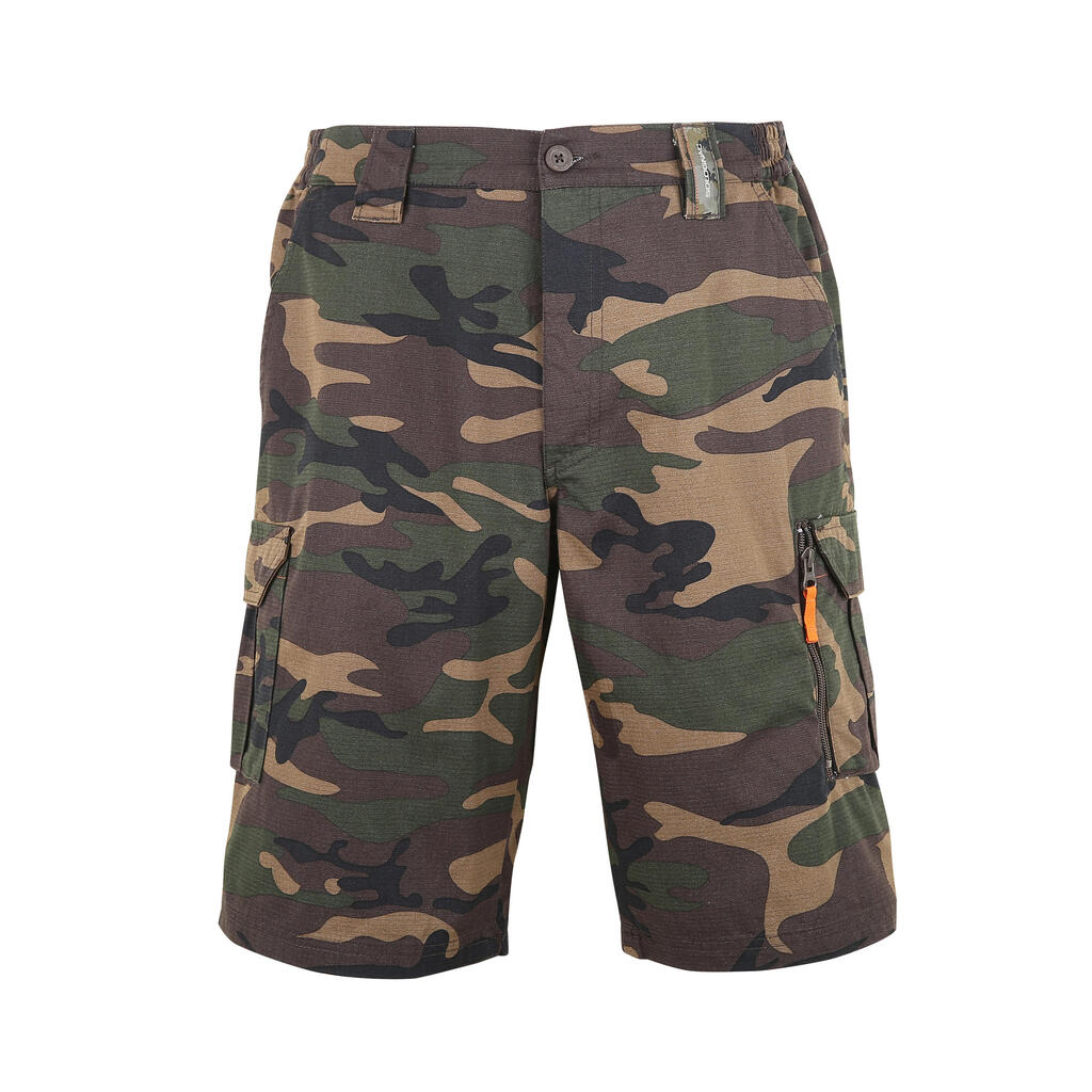 Jagdshorts/Bermuda Shorts 500 Cargo Camouflage Halftone braun