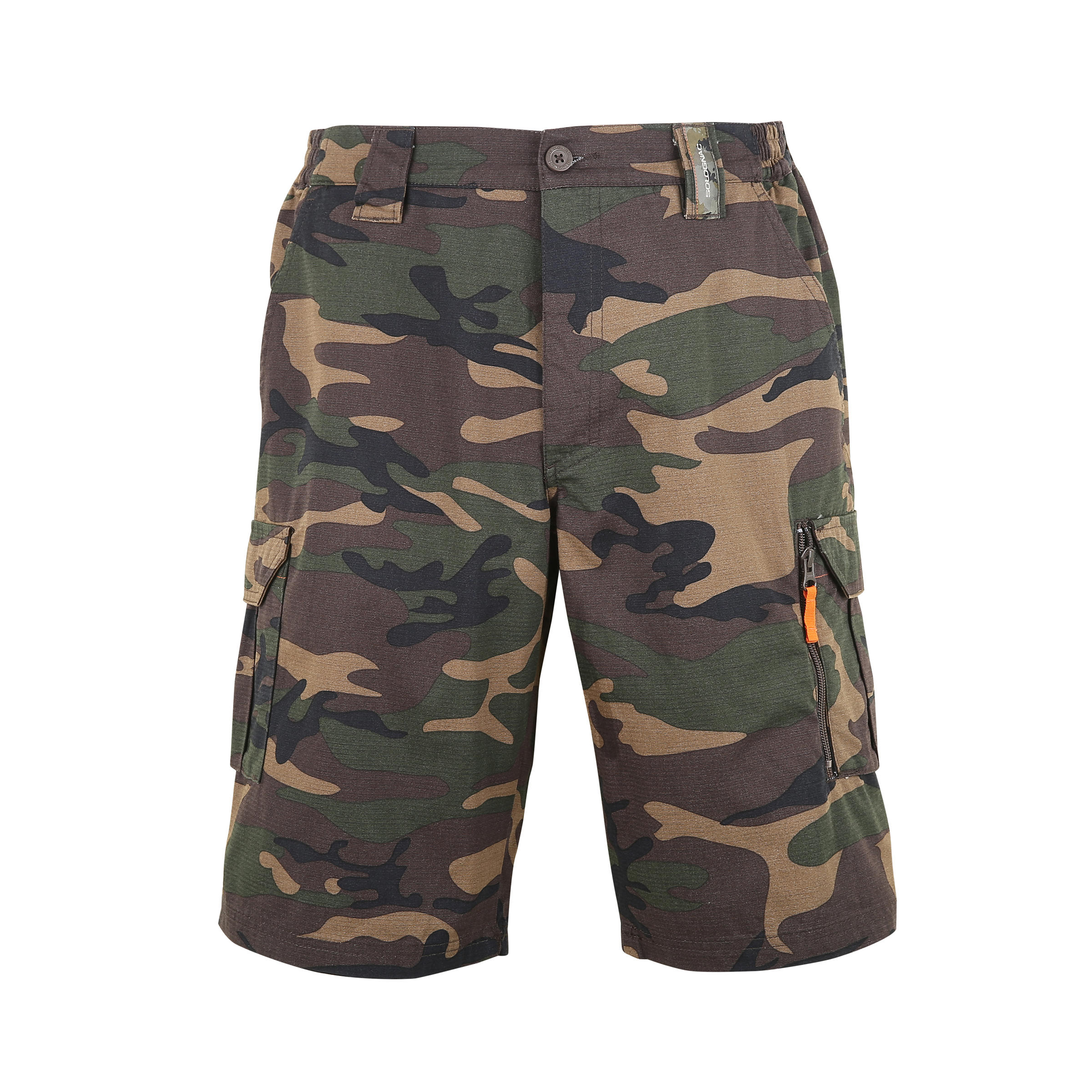 Jagdshorts/Bermuda Shorts 500 Cargo Camouflage grün 13/31