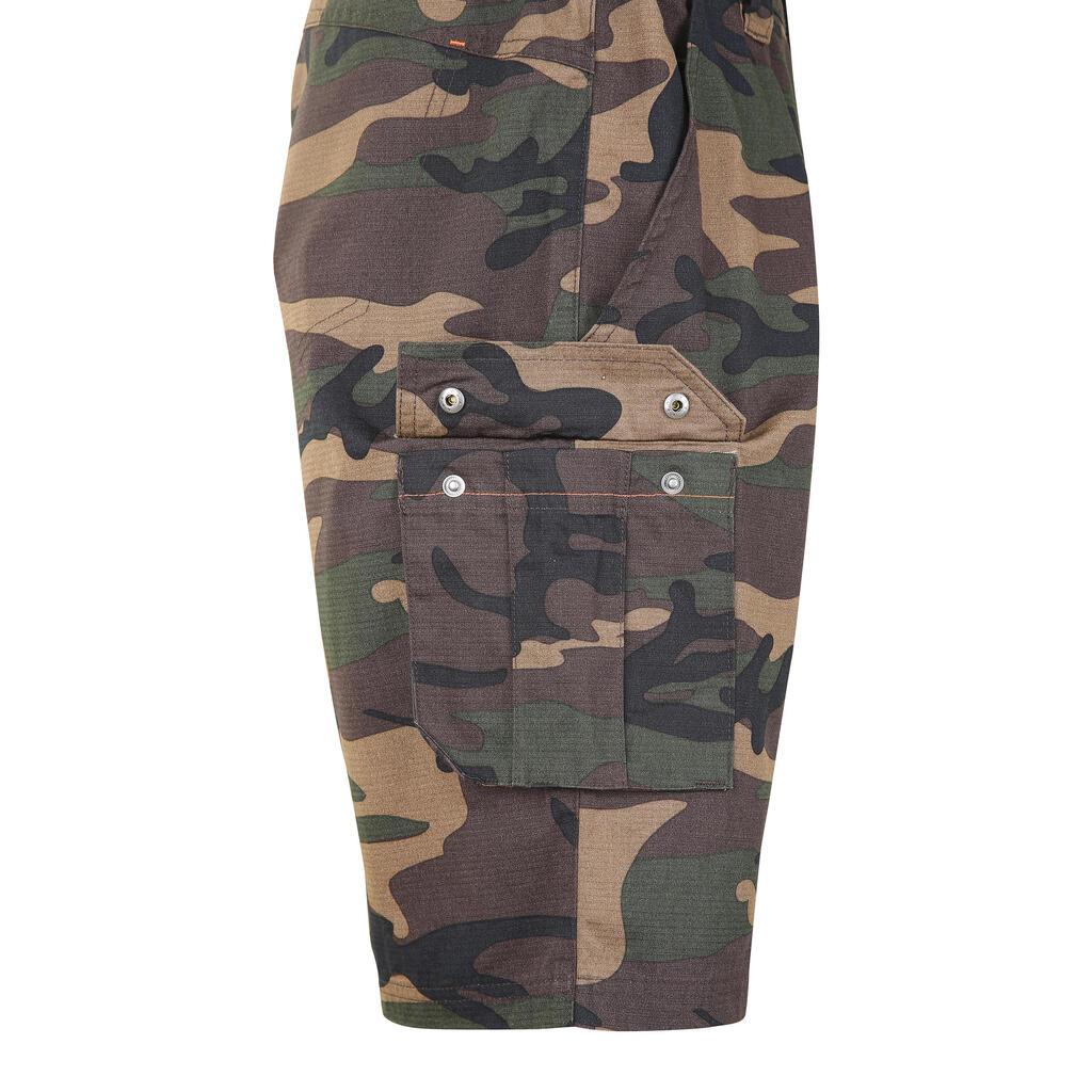 Jagdshorts/Bermuda Shorts 500 Cargo Camouflage Halftone braun
