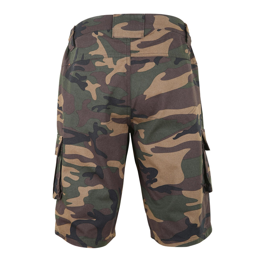 Jagdshorts/Bermuda Shorts 500 Cargo Camouflage Halftone braun