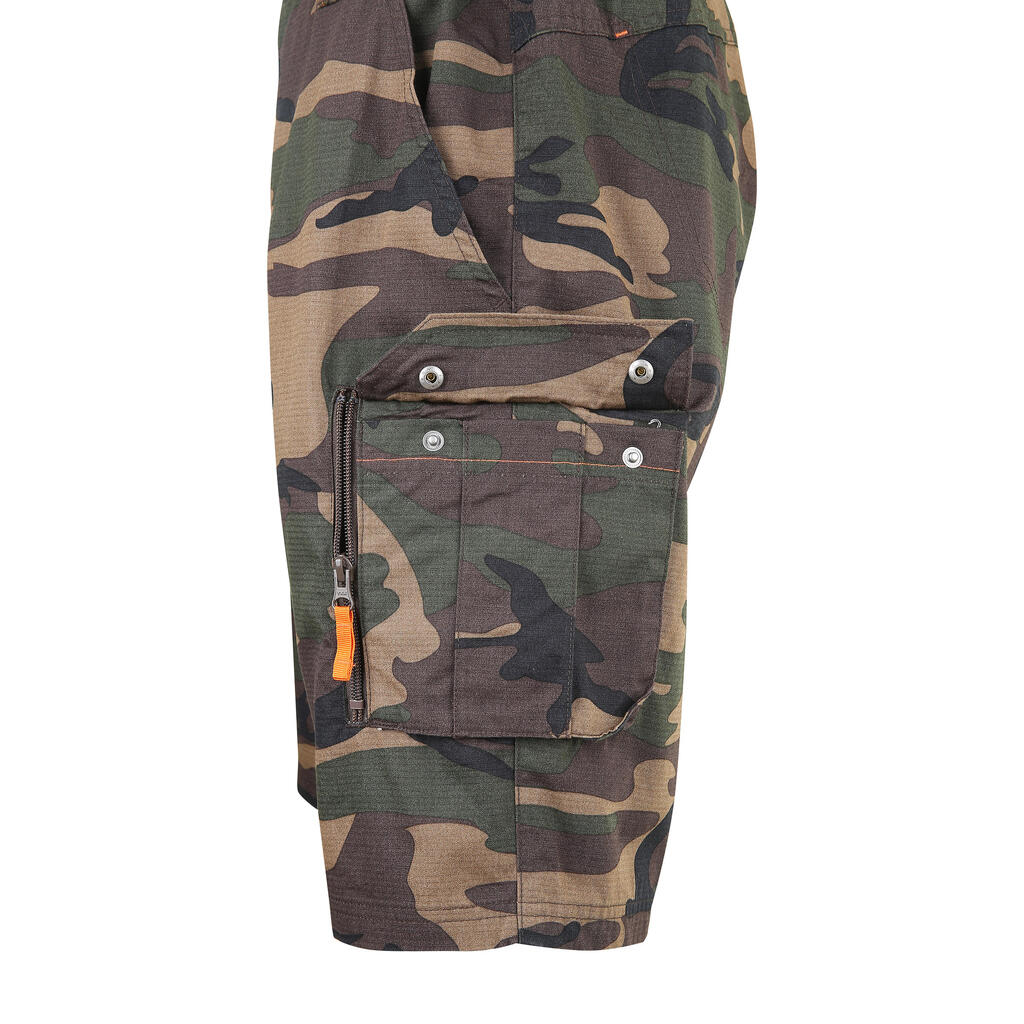 Jagdshorts/Bermuda Shorts 500 Cargo Camouflage Halftone braun