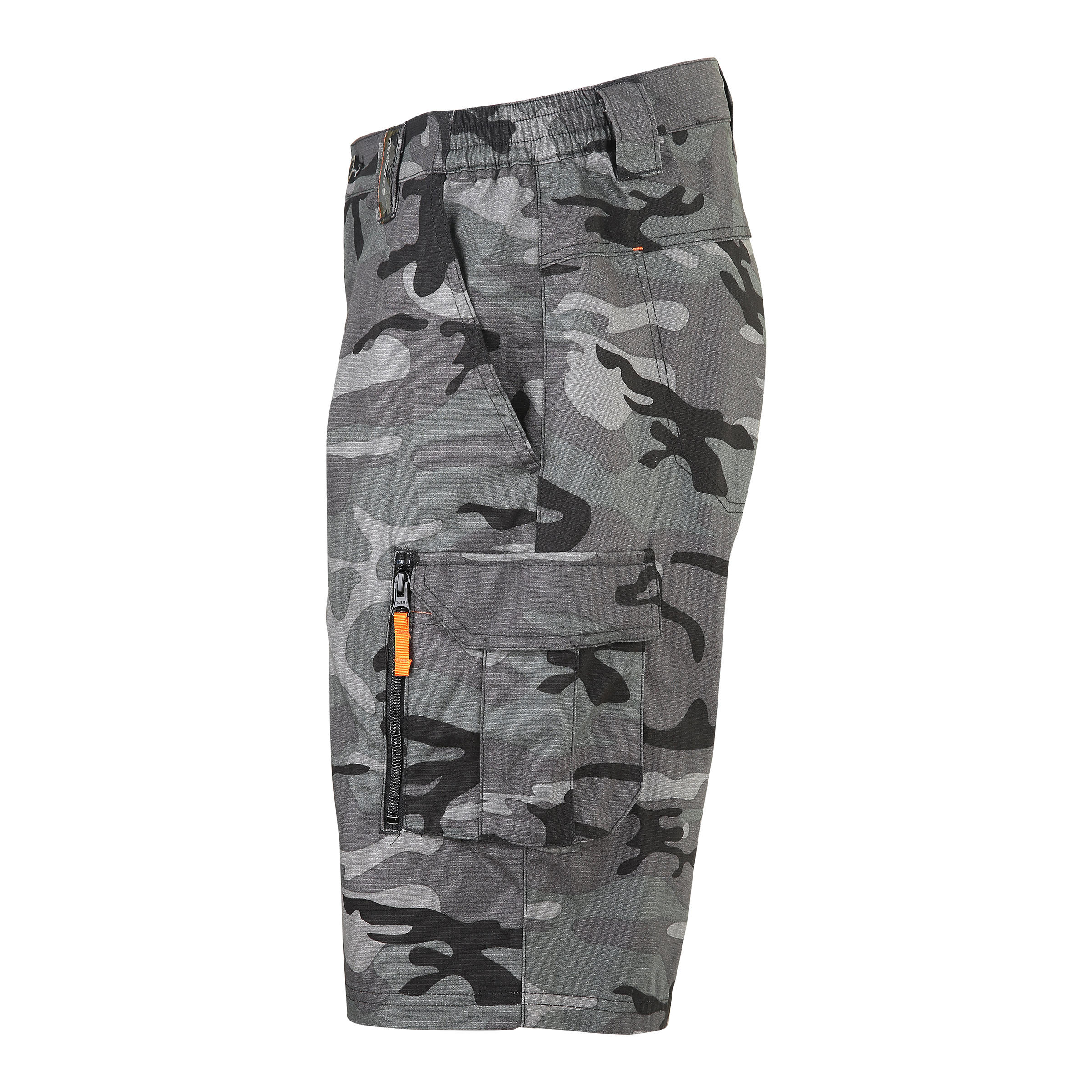 Jagdshorts/Bermuda Shorts 500 Cargo Camouflage Woodland schwarz 14/36