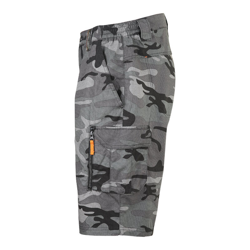 Jagdshorts Cargo 500 Camouflage Woodland schwarz 