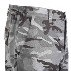 ROBUST CARGO TROUSERS STEPPE 300 CAMOUFLAGE WOODLAND BLACK