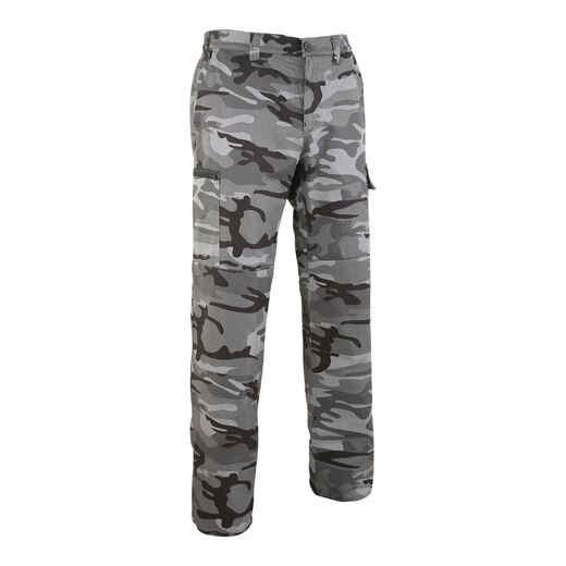 
      Jagdhose Steppe 300 Cargo strapazierfähig Camouflage Woodland schwarz 
  