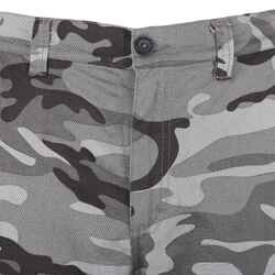 ROBUST CARGO TROUSERS STEPPE 300 CAMOUFLAGE WOODLAND BLACK