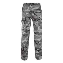 ROBUST CARGO TROUSERS STEPPE 300 CAMOUFLAGE WOODLAND BLACK