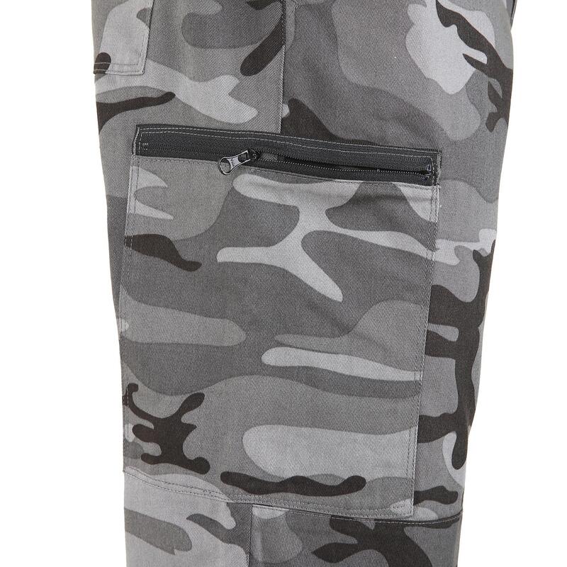 Pantalon Cargo rezistent Stepă 300 Camuflaj Negru 