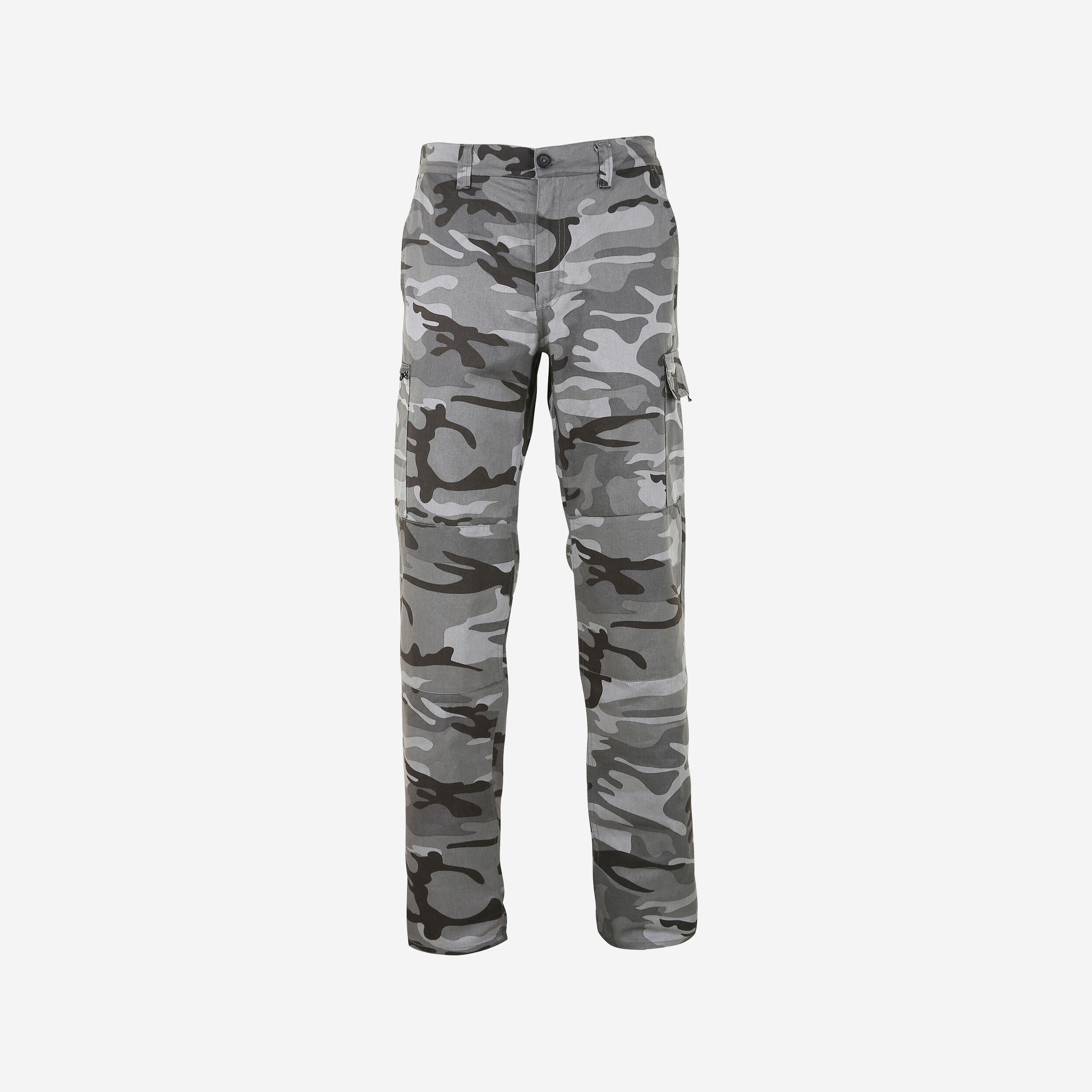 SOLOGNAC Pantaloni STEPPE 300 WOODLAND cargo resistenti neri