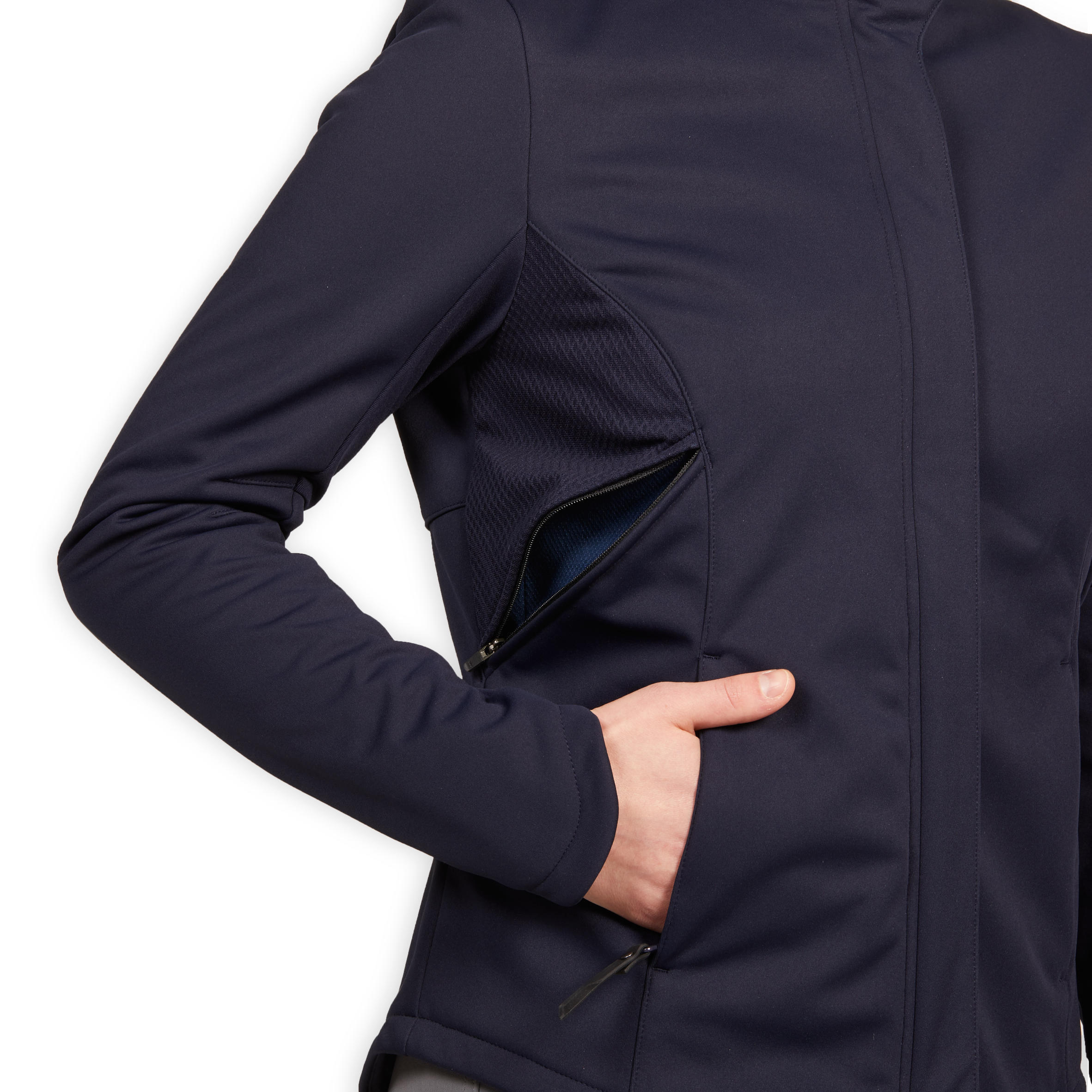 500 Women's Horse Riding Softshell Jacket - Navy 6/14