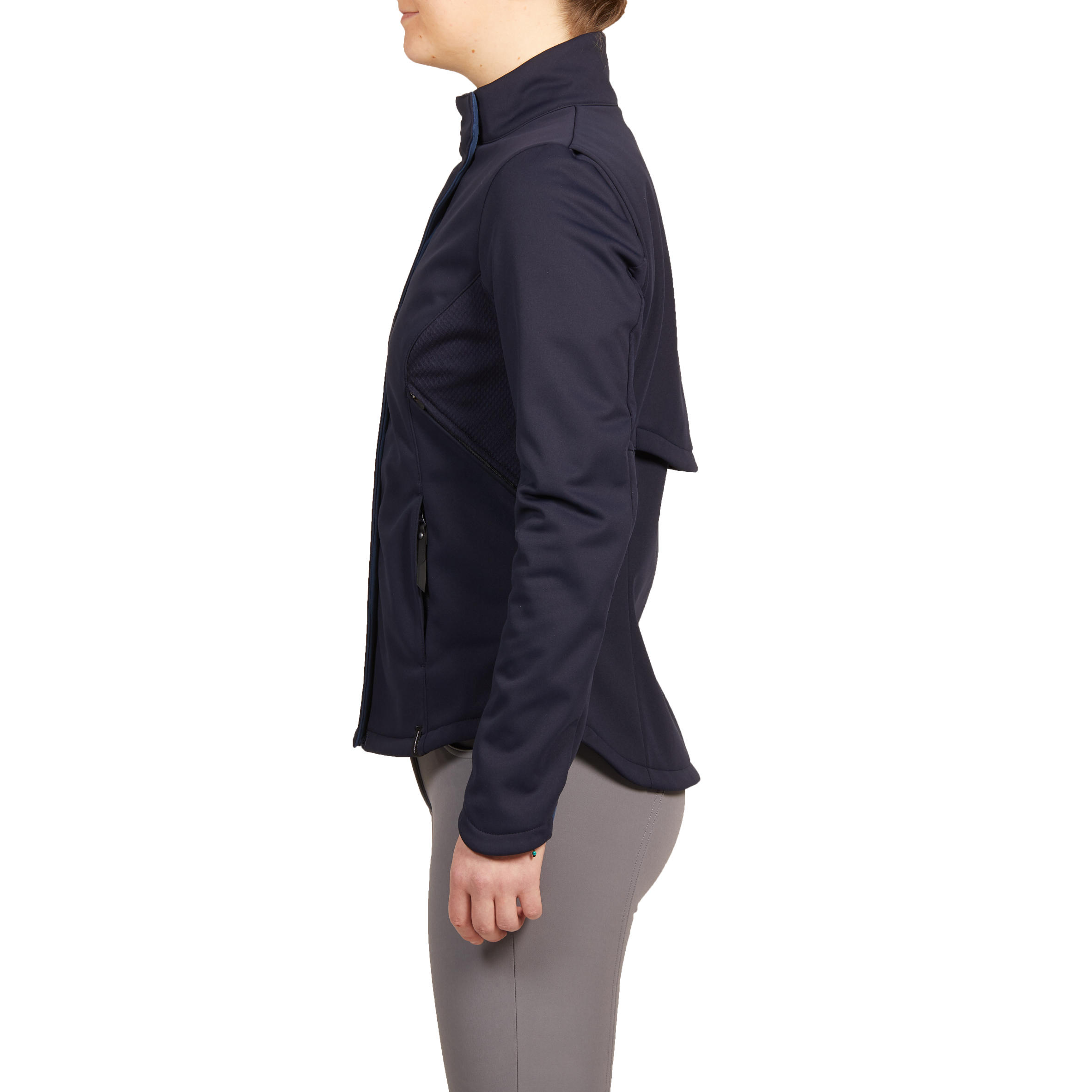 500 Women's Horse Riding Softshell Jacket - Navy 5/14
