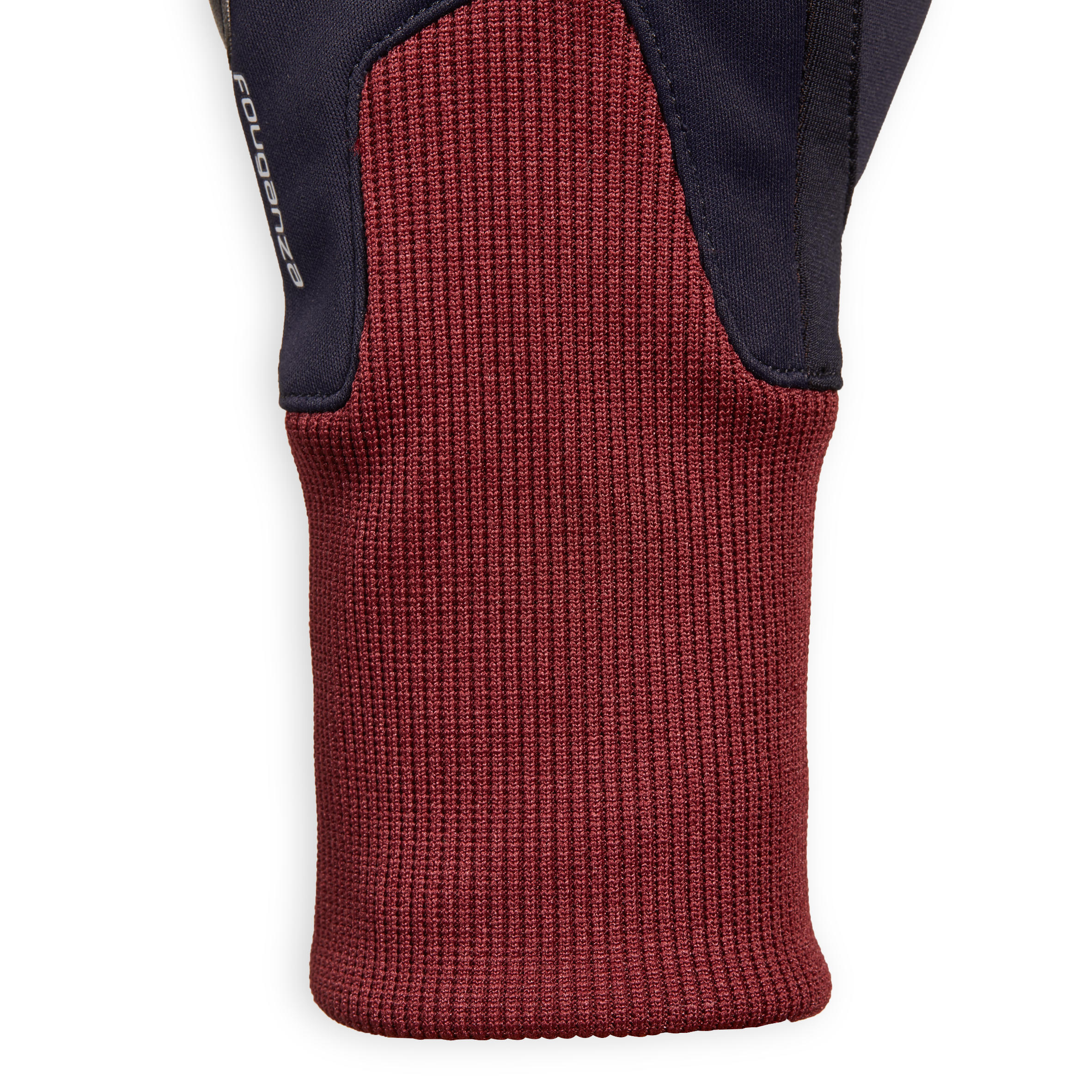 140 Warm Kids' Horse Riding Gloves - Navy/Burgundy 5/6