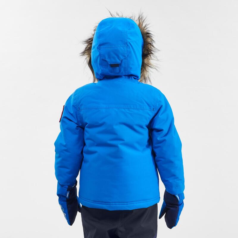 Winterjacke Parka Winterwandern SH500 U-Warm wasserdicht Kinder Gr. 92–116 blau