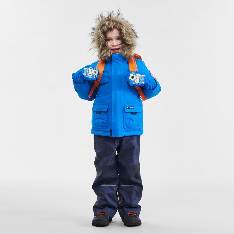 Geacă parka impermeabilă drumeție pe zăpadă SH500 WARM Albastru Copii 2-6 ani