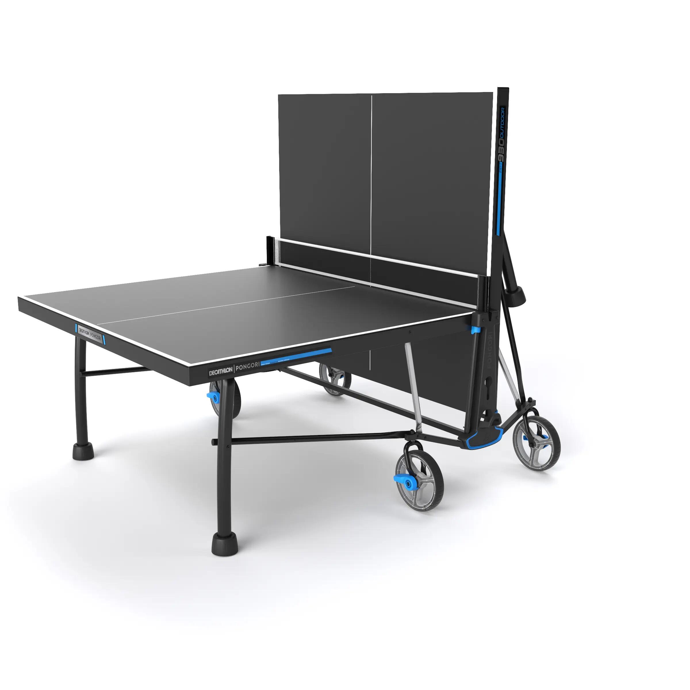 Reconditioned Outdoor Table Tennis Table PPT 930 - Black with Cover 5/26