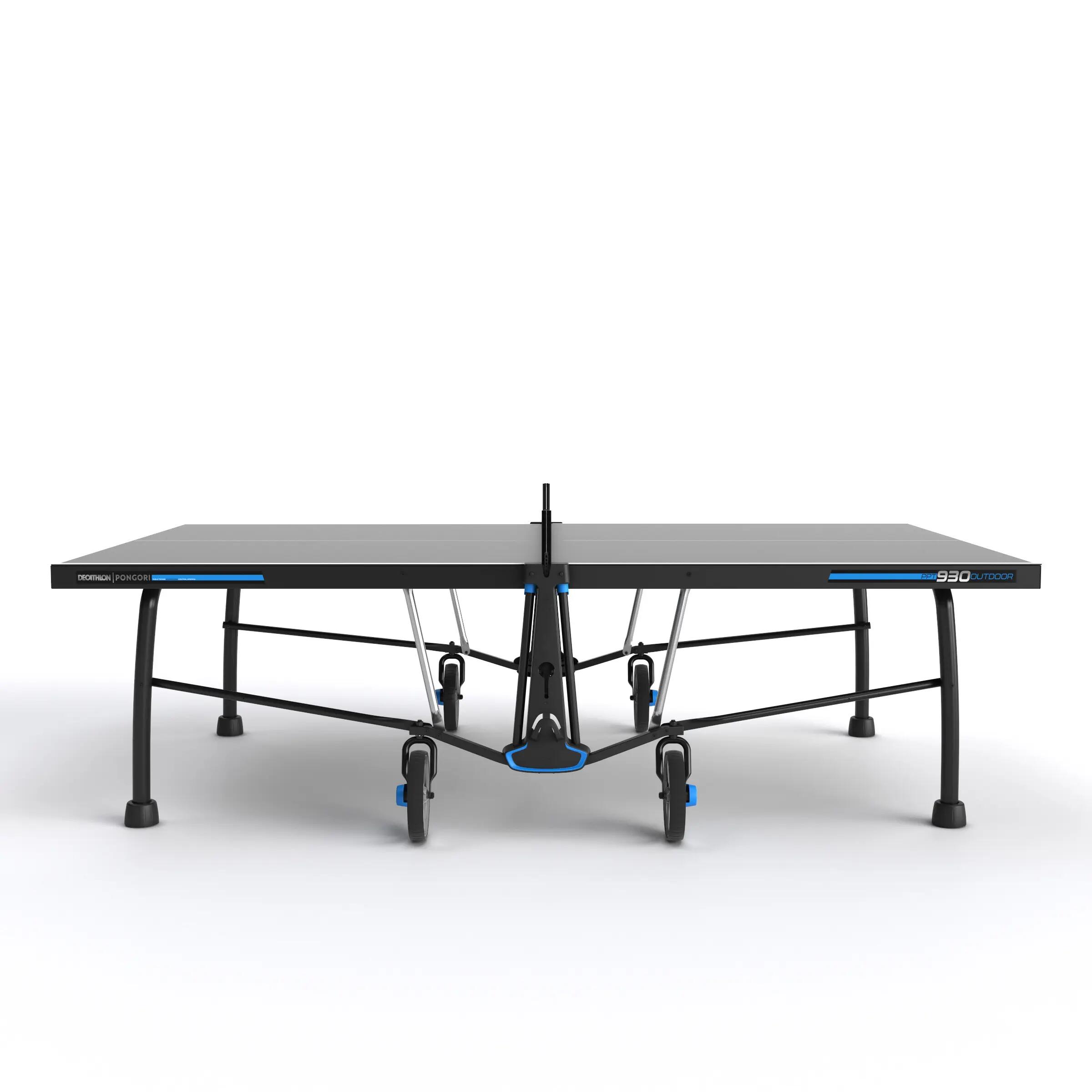 Reconditioned Outdoor Table Tennis Table PPT 930 - Black with Cover 6/26