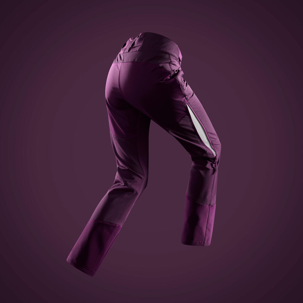 Dámske nohavice SH520 X-warm na zimnú turistiku fialové