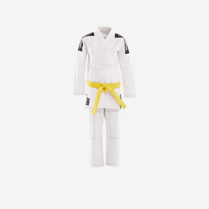 Kampfsportanzug Jiu-Jitsu BJJ 500 Kinder weiss