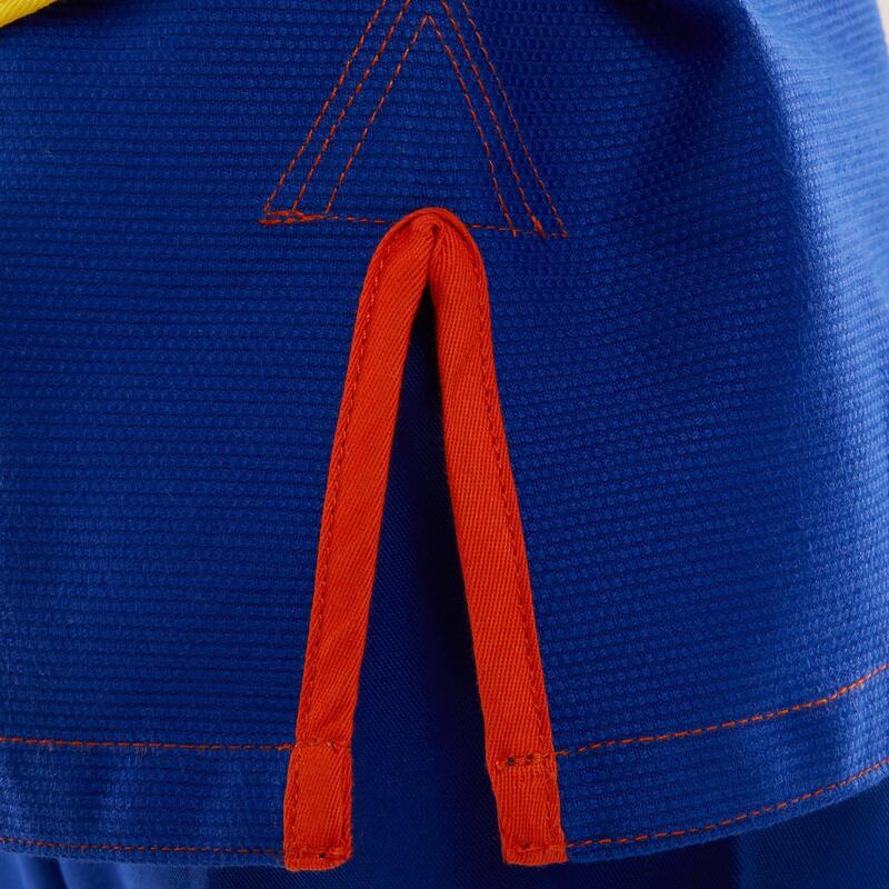 Kampfsportanzug Jiu-Jitsu BJJ 500 Kinder blau