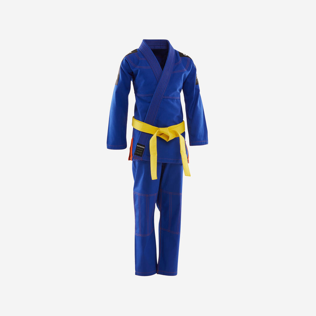 Kampfsportanzug Jiu-Jitsu BJJ 500 Kinder blau