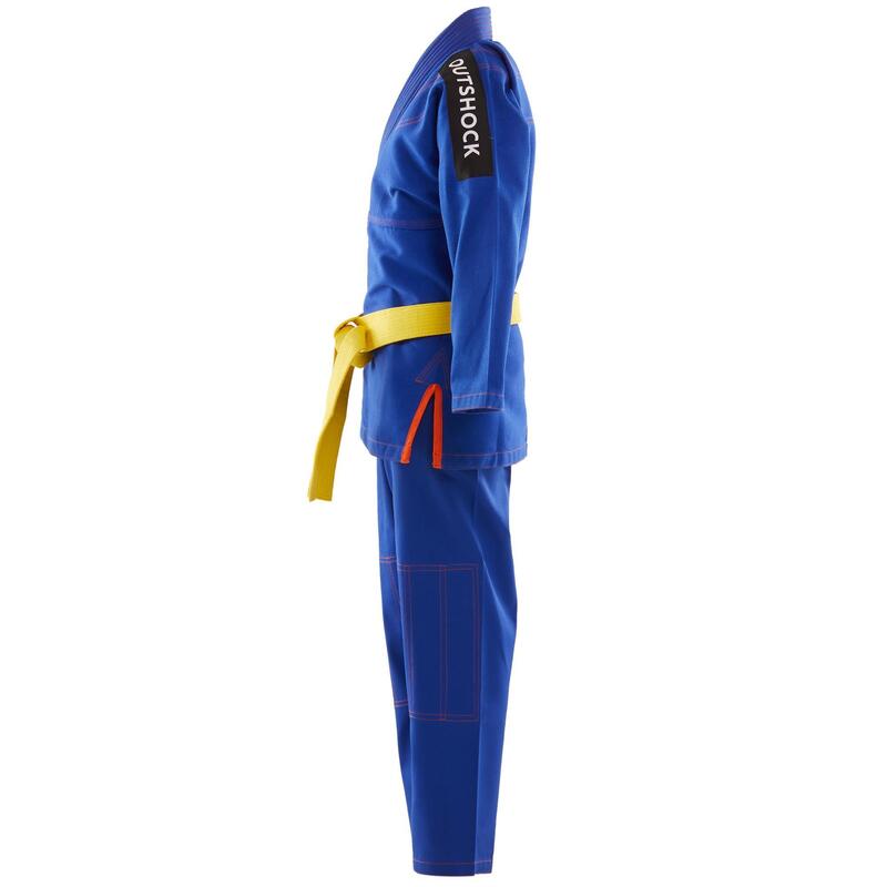 Kampfsportanzug Jiu-Jitsu BJJ 500 Kinder blau