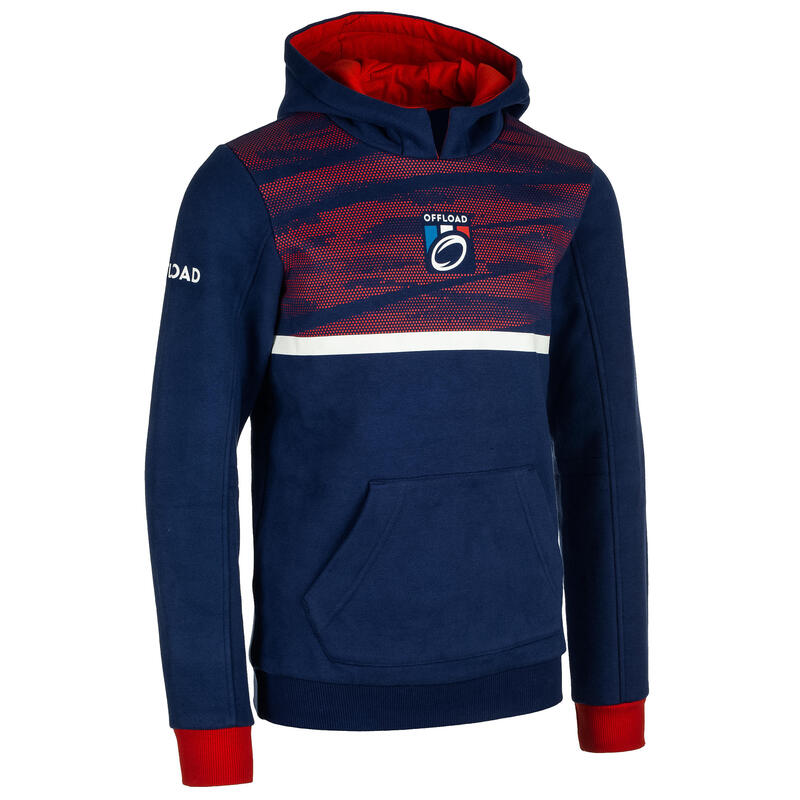 Sweat à capuche (hoodie) supporter France junior bleu
