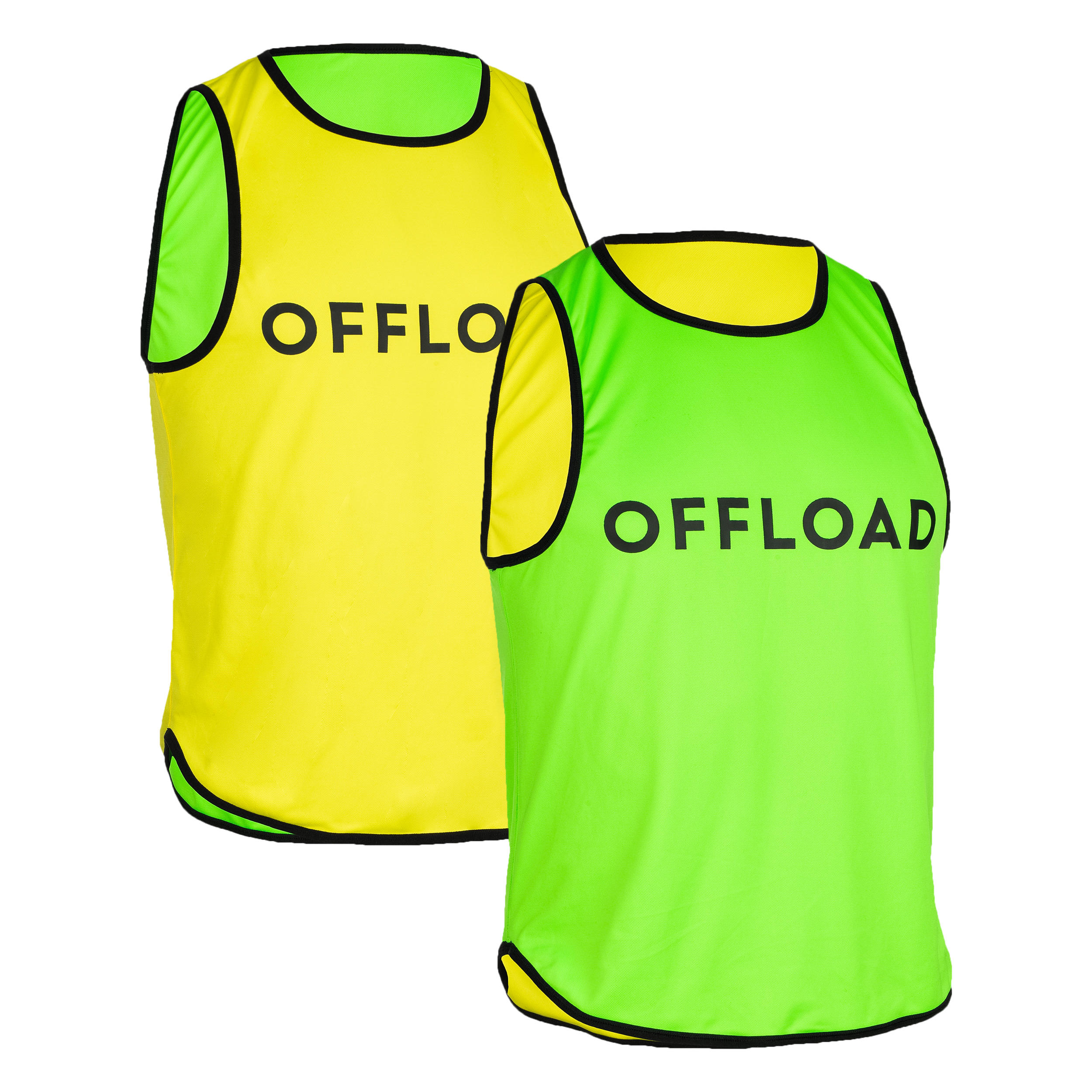 OFFLOAD Reversible Rugby Bib R500 - Yellow/Green