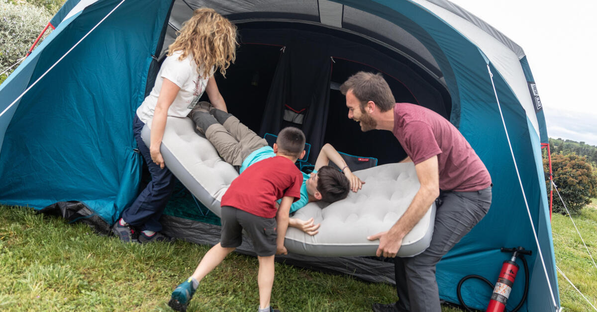 Colchon inflable intex afelpado para mejor dormir camping
