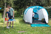 Палатка для кемпинга 4-х местная 1-комнатная дуговая серо-голубая ARPENAZ 4.1 Quechua
