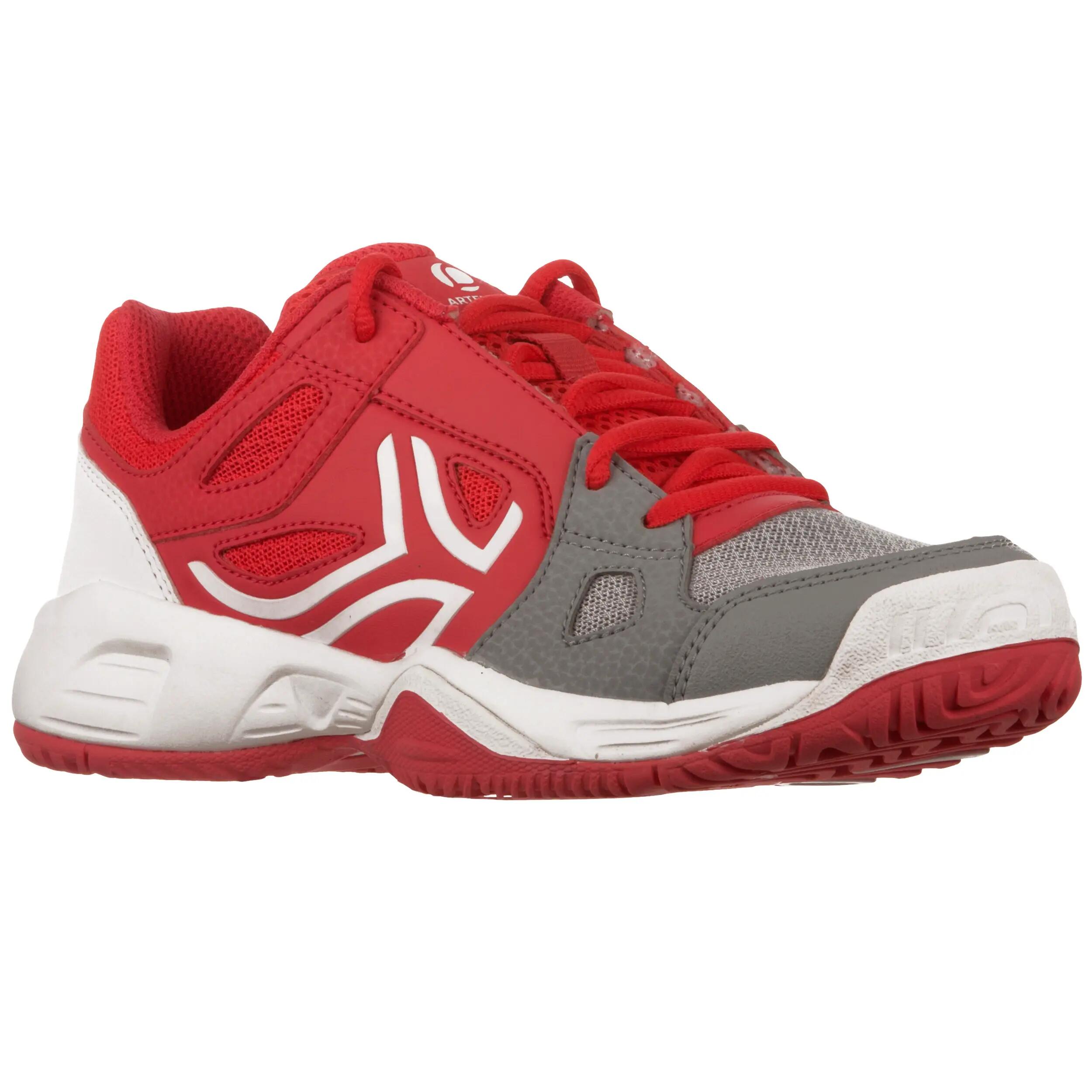 TS860 Kids' Tennis Shoes - Grey / Pink 2/12