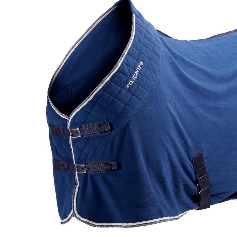 Chemise d'écurie équitation cheval et poney - Polaire 500 bleu