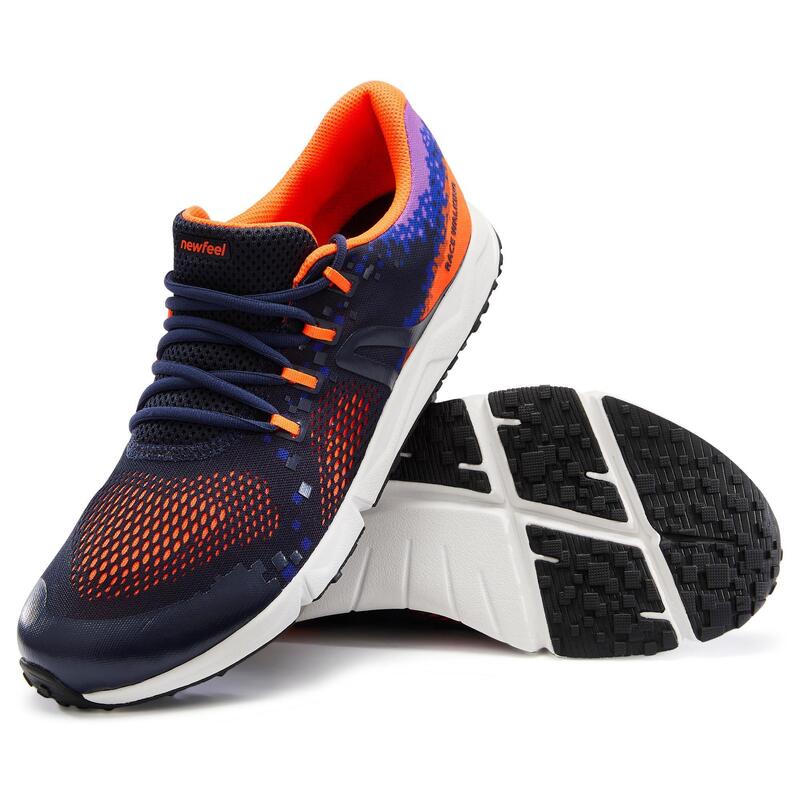 Chaussures de marche athlétique RW 500 bleues et orange