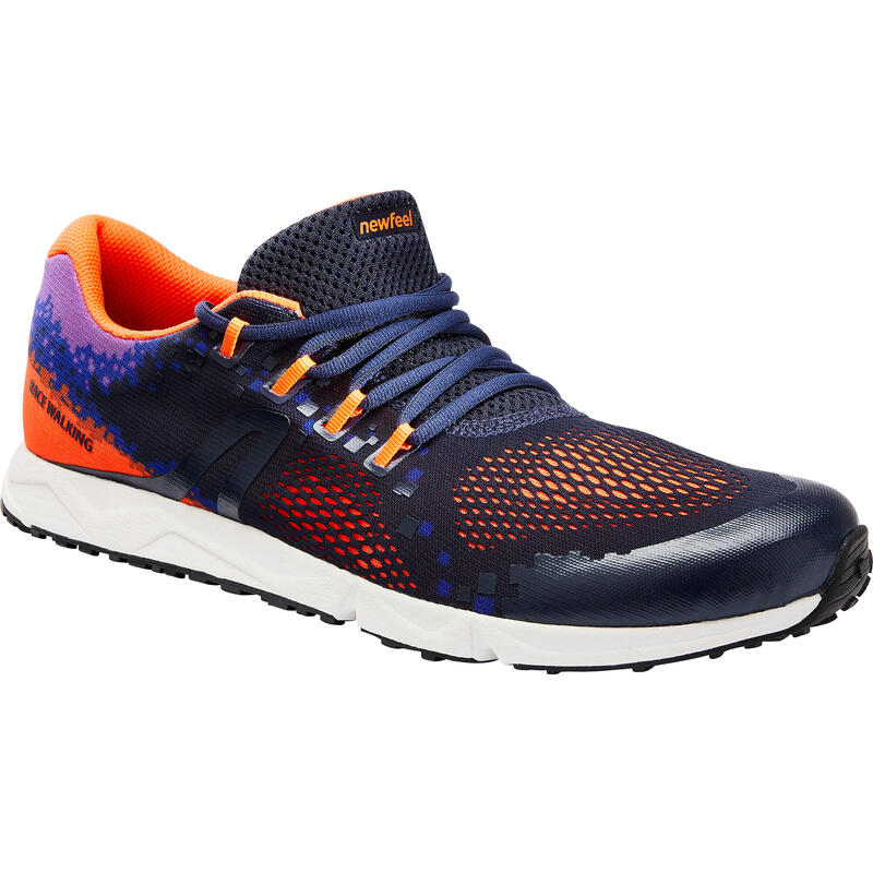 Chaussures de marche athlétique RW 500 bleues et orange