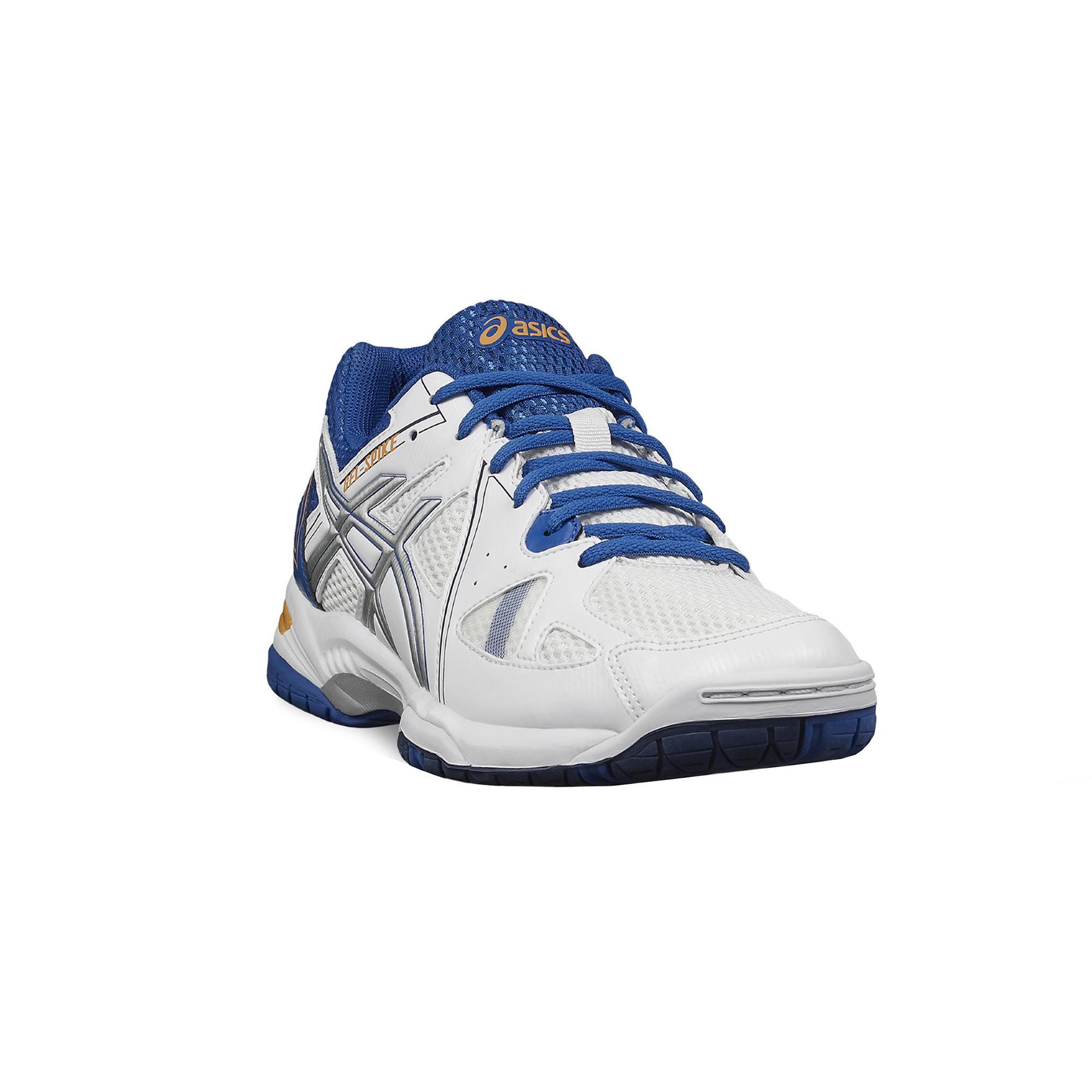 Gel Spike Volleyball Shoes - White/Blue 