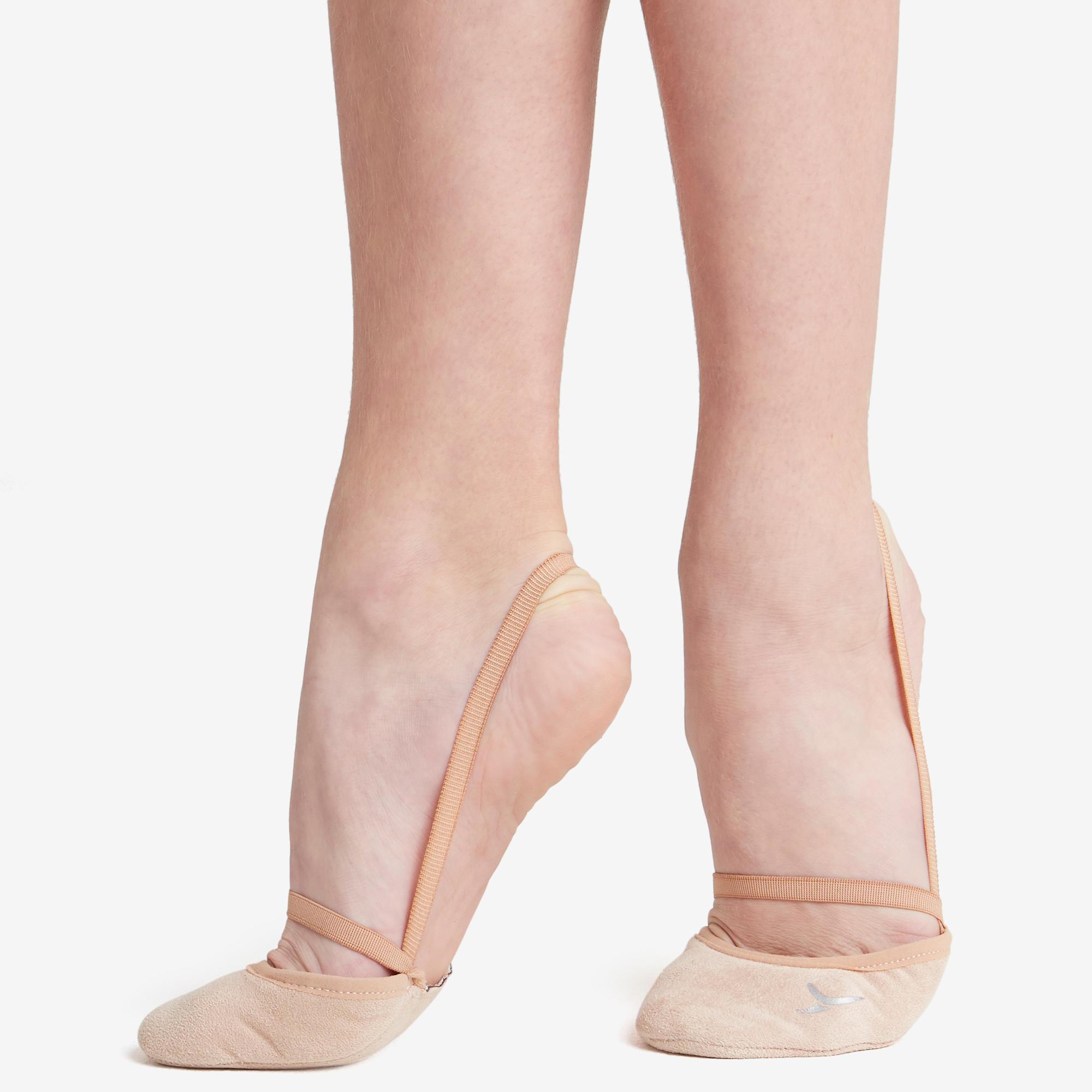 Mezze-punte ginnastica ritmica beige DOMYOS | DECATHLON