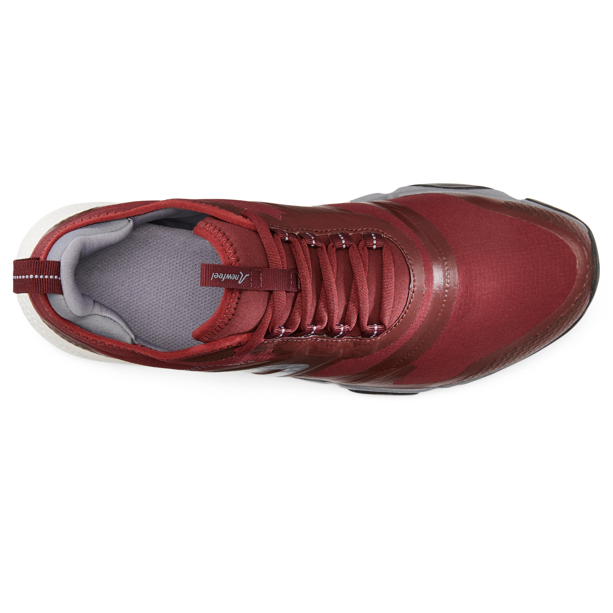 MEN'S FITNESS WALKING SHOES PW 580 WATERRESIST - MAROON 6/15