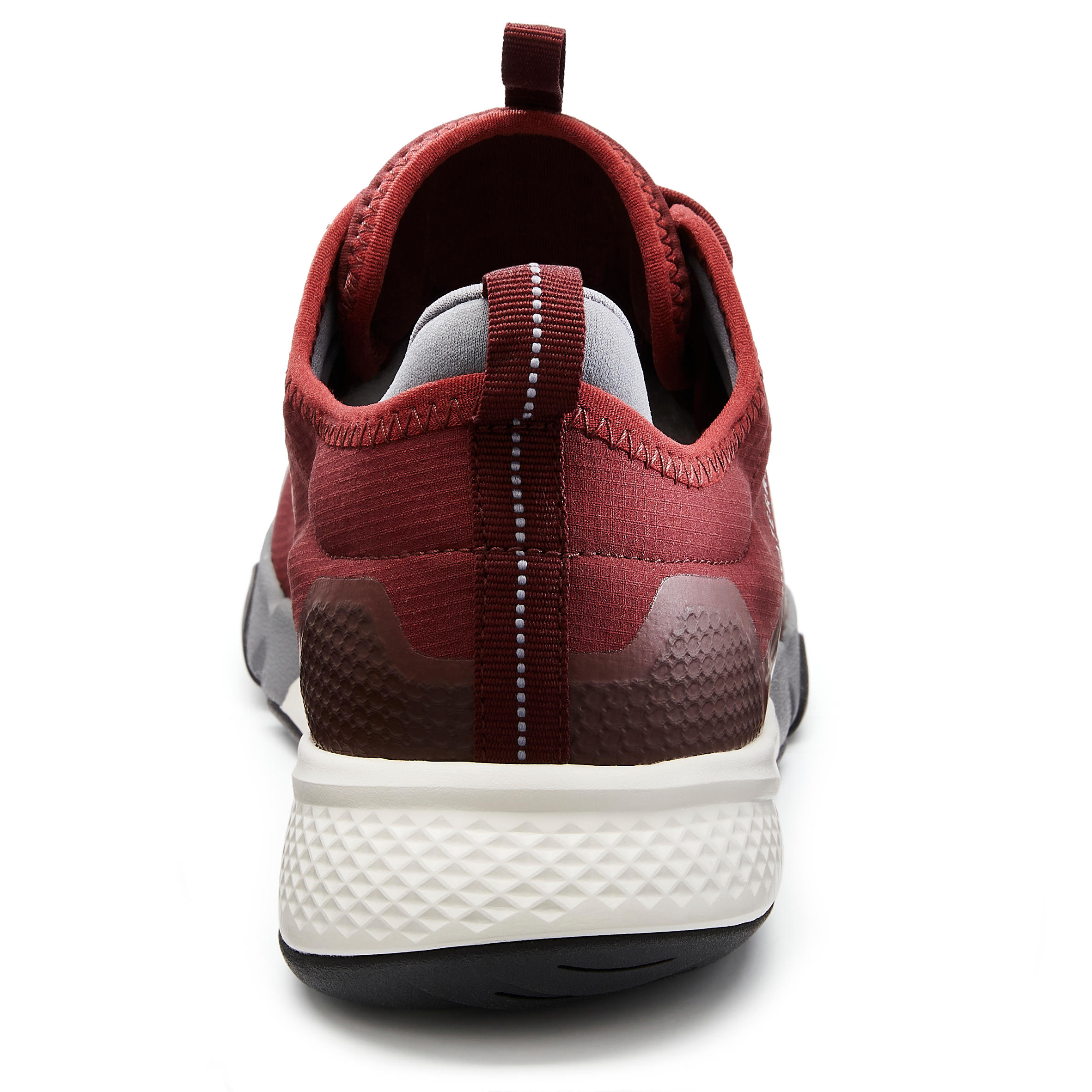 MEN'S FITNESS WALKING SHOES PW 580 WATERRESIST - MAROON 4/15