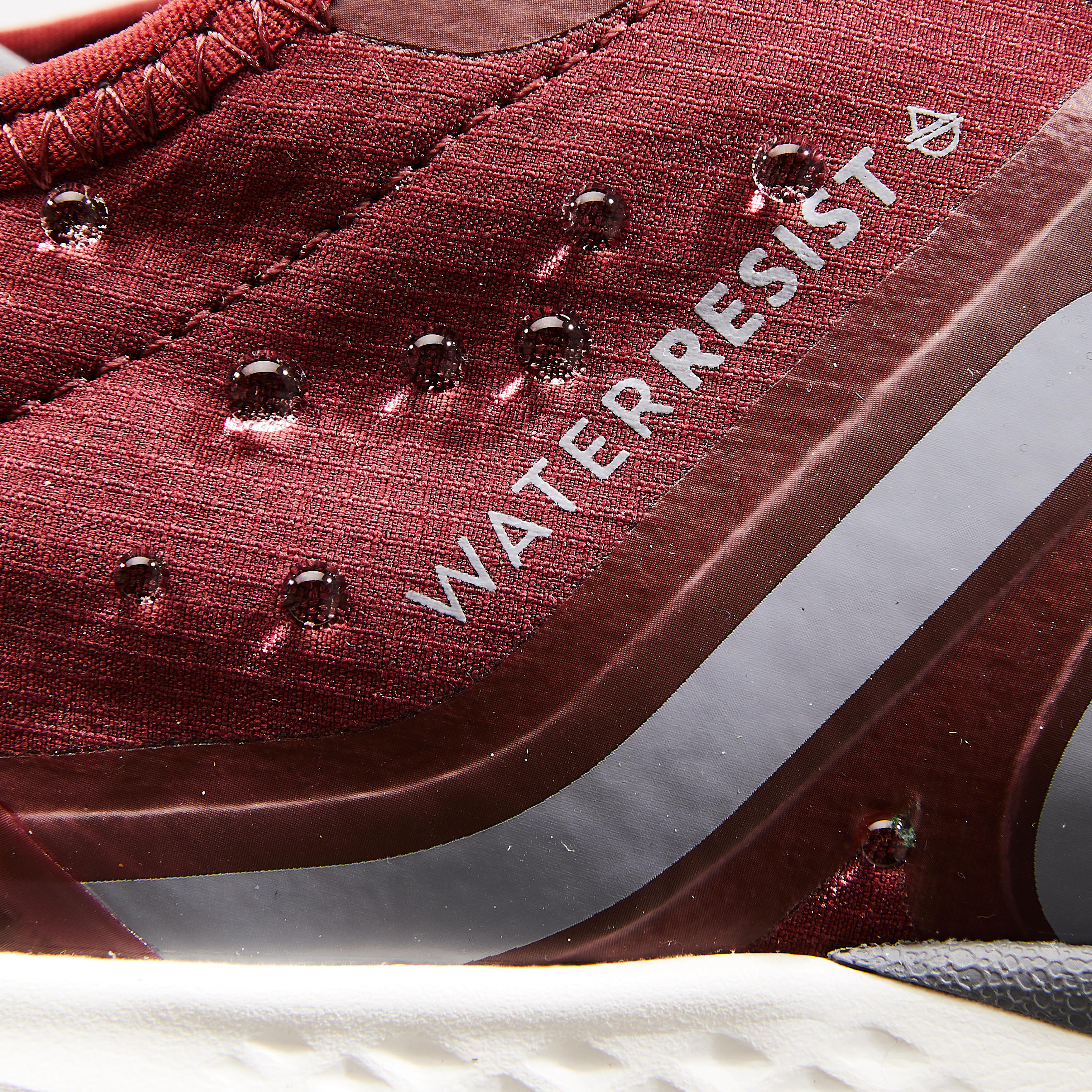 MEN'S FITNESS WALKING SHOES PW 580 WATERRESIST - MAROON 9/15