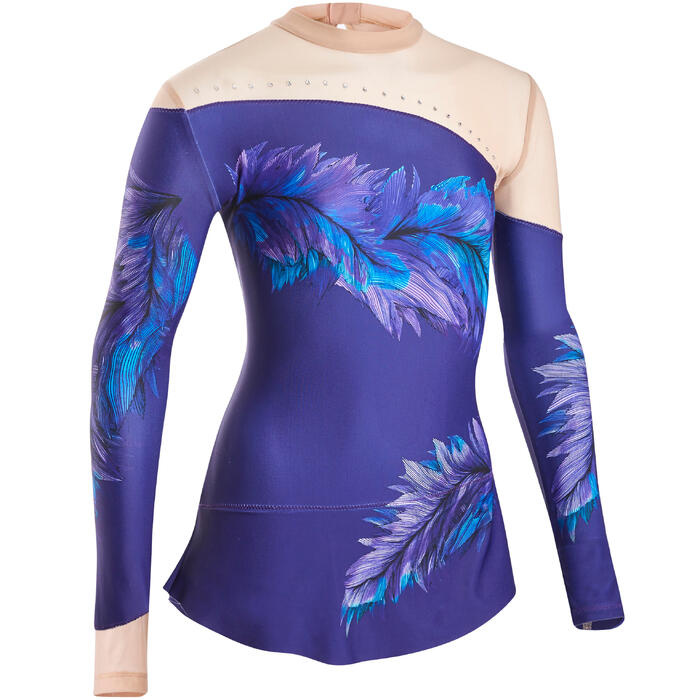 Maillot de manga larga con faldita Gimnasia Rítmica Violeta Domyos ...