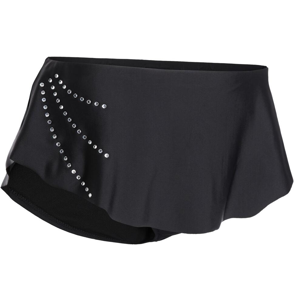 Rhythmic Gymnastics (RG) Removable Skirt Black Rhinestone DOMYOS