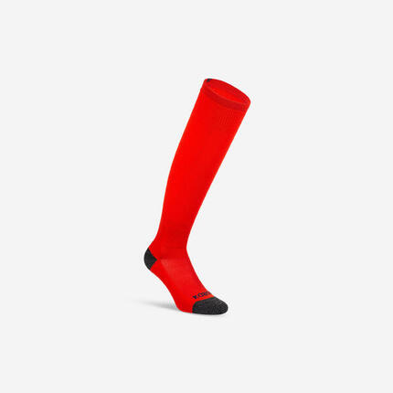 Chaussettes de hockey sur gazon enfant FH500 orange fluo