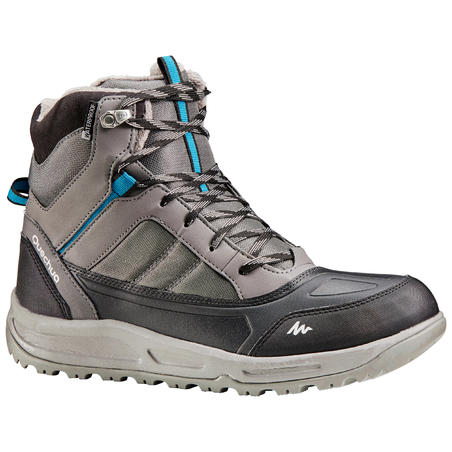 Men's Warm Mid Snow Hiking Shoes SH120 - Grey.