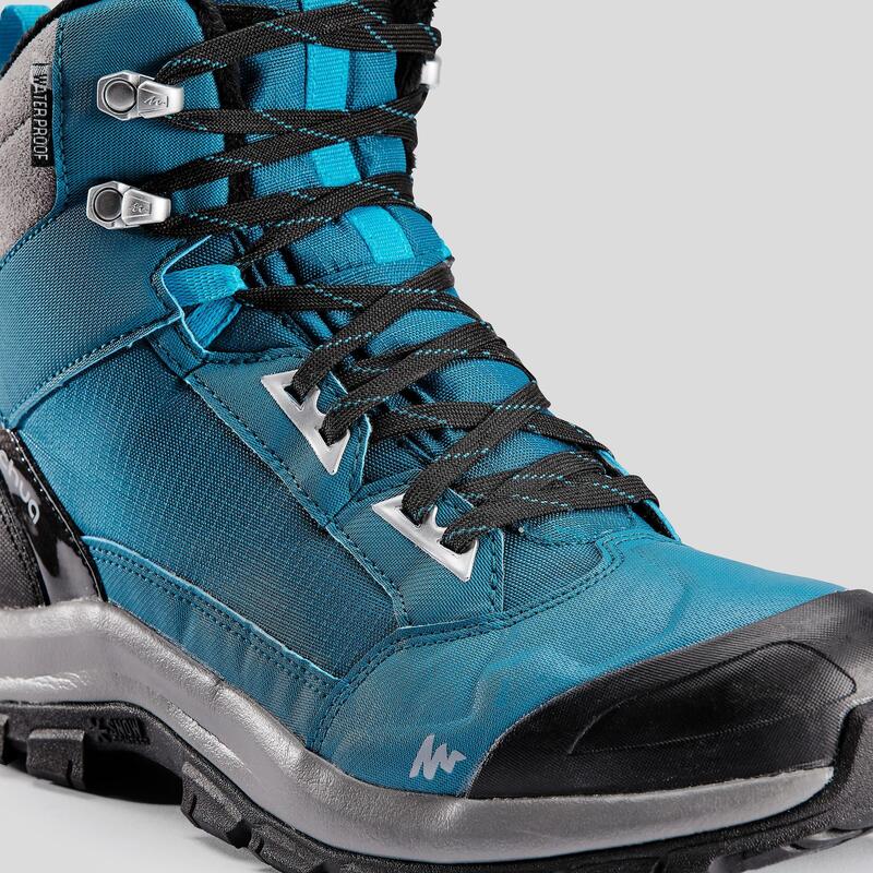 Wanderschuhe Herren warm wasserdicht Winterwandern - SH500 Mountain blau