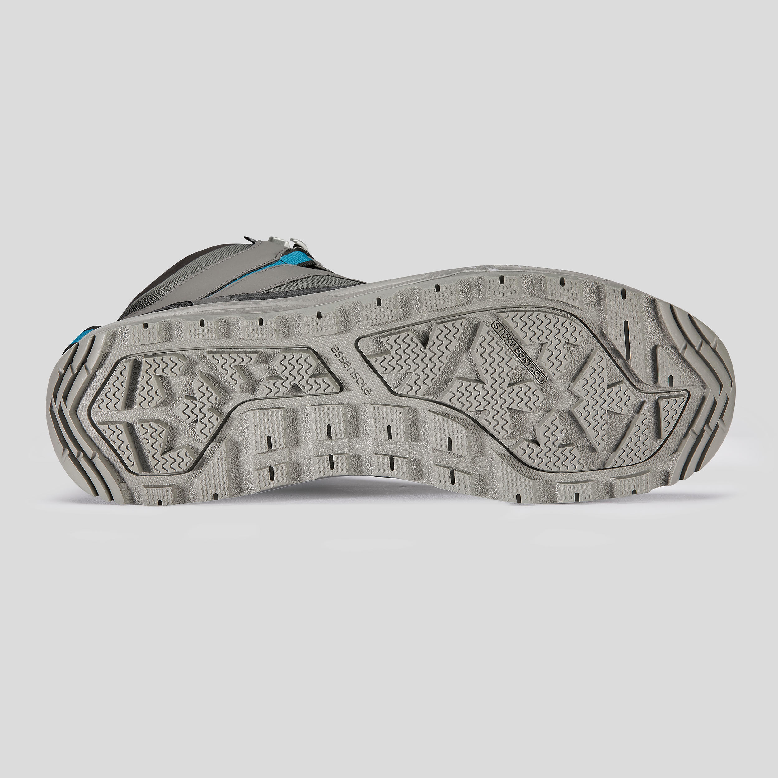 Men's Warm Mid Snow Hiking Shoes SH120 - Grey. 4/7
