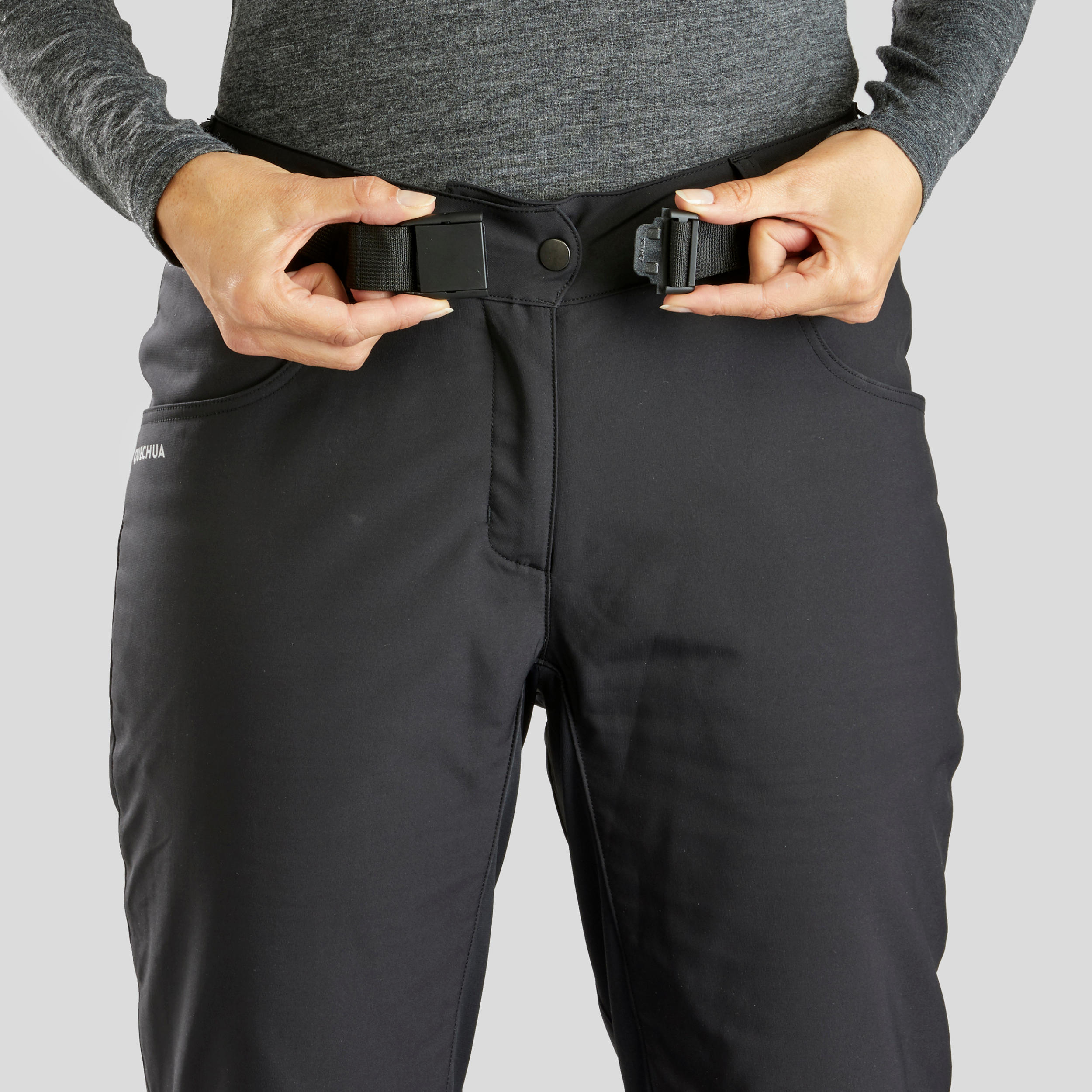 Women’s Warm Pants - SH 500 Black - QUECHUA