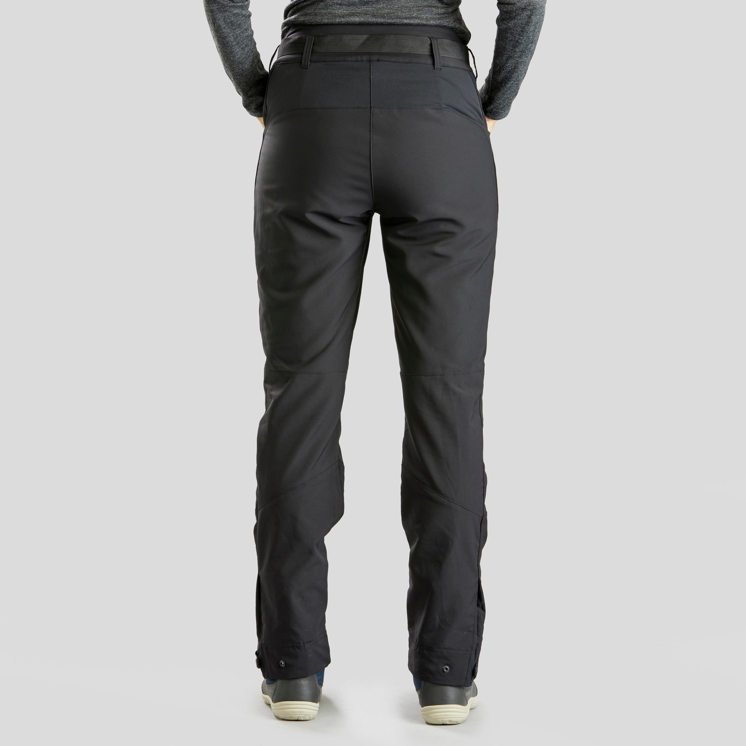 Women's Warm Pants - SH 500 Black - Carbon grey - Quechua - Decathlon