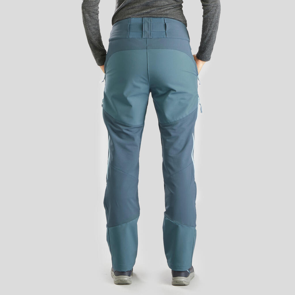 Women’s Warm Water-repellent Snow Walking Pants with Gaiters SH520 X-Warm